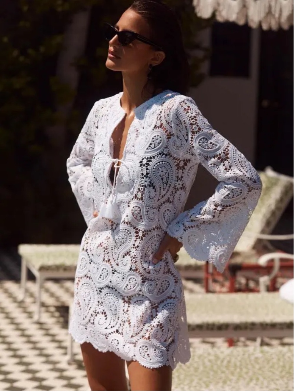 L’AGENCE Ansley Crochet Dress/ Cover-up